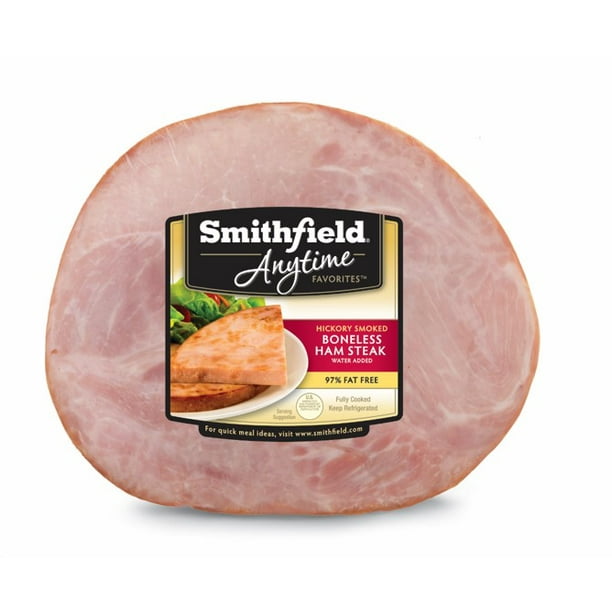 Smithfield Anytime Favorites Hickory Smoked Ham Steak, Water Added
