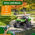thumbnail image 6 of 4WD 24 Volts Ride on Toys Truck with Parental Remote, 800W Motor 9AH Battery Powered Electric Vehicle for Kids, Outdoor Toys Gift, Green, 6 of 9