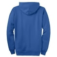 thumbnail image 2 of Port & Company Men's Big and Tall Full-Zip Hooded Sweatshirt Royal, 2 of 4