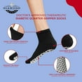 thumbnail image 2 of Diamond Star Premium Therapeutic Diabetic Socks for Men & Women Extra-Cushioned, Non-Binding Loose Top Ultimate Comfort Cotton Quarter-Length (Black, 3 Pairs, Size 9-11), 2 of 5