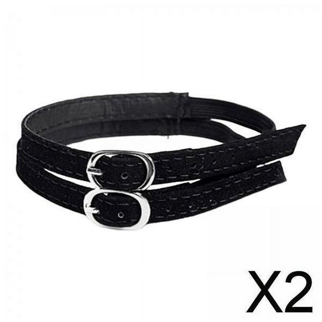 2x Soporte Para Correa De Zapato Con Hebilla, Accesorios Para Cordones De Zapatos, Anti-sueltos Para Mujeres, Gamuza Negra