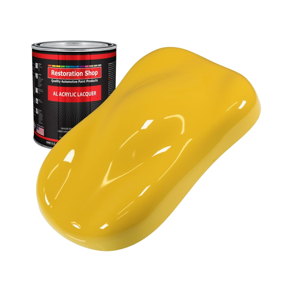 Restoration Shop Boss Yellow Acrylic Lacquer Auto Paint Quart Paint