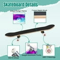 thumbnail image 4 of 31'' Complete Skateboard 7 Layer Canadian Maple Double Kick Deck Skateboards Pink Purple Teal swirling watercolor painting art Skate Board for Beginner Adult Gifts, 4 of 5