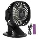 thumbnail image 1 of Desk Fans Portable Fan Rechargeable Clip Fan Camping Handheld Fan Rechargeable Fan Student Bed Fan, 1 of 2