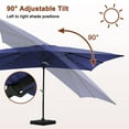 thumbnail image 6 of Mondawe 10x10ft Patio Umbrella Outdoor Square Large Cantilever Windproof Offset and Heavy Duty Sun Umbrella with Bluetooth Speaker for Garden Deck Pool, Navy, 6 of 12