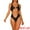 Black, variant on DARING DIVA Gold Chain Cut Out Bathing Suit L Fluorescent Green