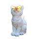 thumbnail image 5 of Estatua de gato de jardín con forma de mariposa y luz solar, adorable escultura decorativa pintada a mano. Blanco, 5 of 9