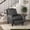 Gray, variant on Transitional style grey reclining chair, pocket coils / Superior comfort for living room use