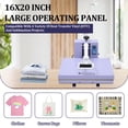 thumbnail image 4 of Bingirl 16 by 20 - Inch Stationary Manual Single - Display Single - Plate Heat Press Machine, 110V, 4 of 5