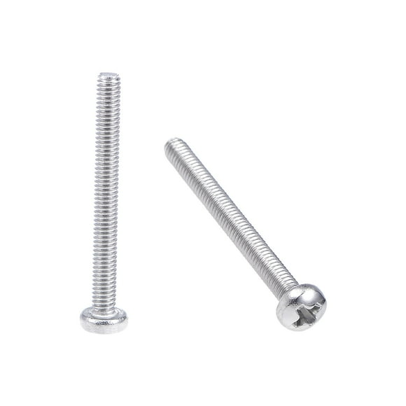 Unique Bargains M2.5x25mm Machine Screws Pan Phillips Cross Head Screw 304 Stainless Steel Fasteners Bolts 30Pcs