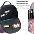 thumbnail image 5 of Lsque Colorful Cloud White Horse Pattern Backpack – School Travel Canvas Daypack with Ergonomic Padded Straps, Multiple Compartments & Leather Handle, 5 of 5