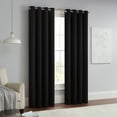 thumbnail image 2 of Eclipse Solid Thermapanel Room Darkening Grommet 54 x 63 Curtain Panel in Black, 2 of 10