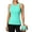 Aqua, variant on Ribbed Workout Tank Tops for Women Seamless Full Length Athletic Camisole with Built in Bra
