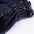 thumbnail image 5 of Kids Girls Denim Shorts High Waisted with Elastic Waistband & Button, Navy 100% Cotton Rolled Cuff Play Shorts for Everyday Comfort,Size 11-12T, 5 of 9
