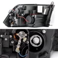 thumbnail image 2 of AKKON - Fits 2013-2018 Ram 1500 2500 3500 LED DRL Tube Signal Projector Black Headlights + LED Red Tail Lamp w/Wire Set, 2 of 7