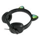 thumbnail image 1 of Cateissary Auriculares Auriculares con cable para computadora Auriculares adorables con oreja brillante Auriculares de 3,5 mm Auriculares con Cables de audio/vídeo Negro, 1 of 6