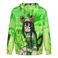 thumbnail image 5 of Tsuyu Asui Jacket Casual Oversized Hoodie Stylish Zipper Hooded Sweatshirt Warm Loose Outerwear S, 5 of 8