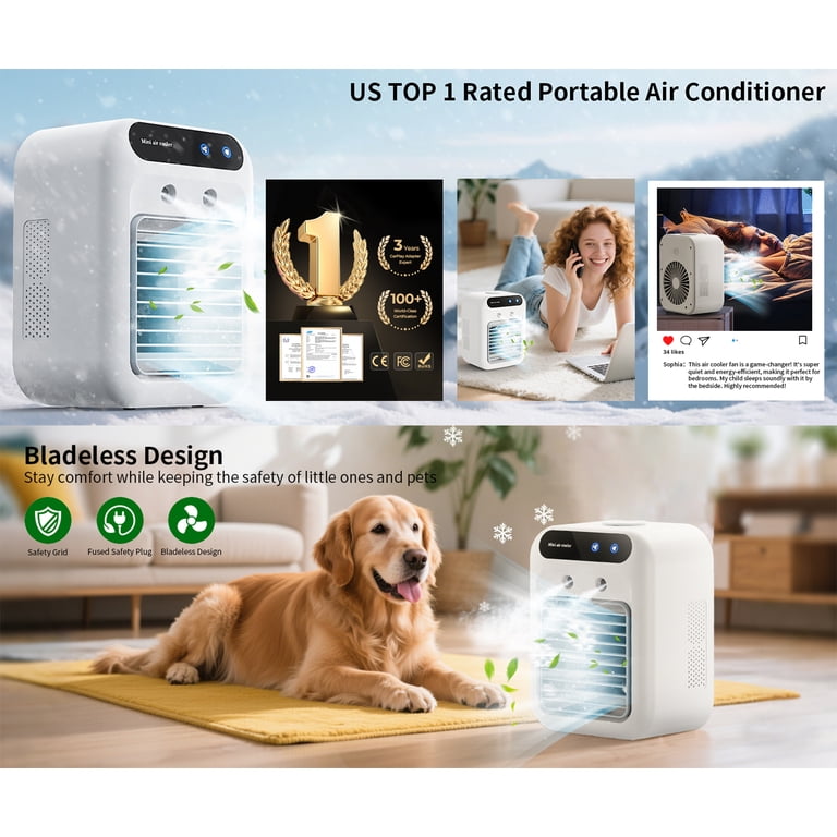 Amybaby Portable Cooling Mist Fan, USB-C Rechargeable photo 6