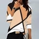 thumbnail image 1 of Pntutb - Blusa de manga larga para mujer, estilo informal, cuello redondo, costuras, color de contraste Pntutb Pntutb-7071, 1 of 5