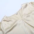 thumbnail image 6 of Women's Satin V Neck Shirts Elegant V Neck Pleated Long Sleeve Blouses Casual Loose Fit Solid Dressy Work Tops Women Athletic Shirt Short Pack Long Sleeve Women Running Summer Tops for Women Casual, 6 of 6