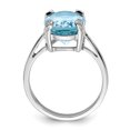 thumbnail image 2 of 925 Sterling Silver Swiss Blue Topaz Diamond Ring Stone Gemstone, 2 of 9