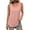 Pink, variant on MOSHU Ribbed Trim Tank Tops for Women Flowy Round Neck Women Shirts Loose Fit Sleeveless Summer Tops