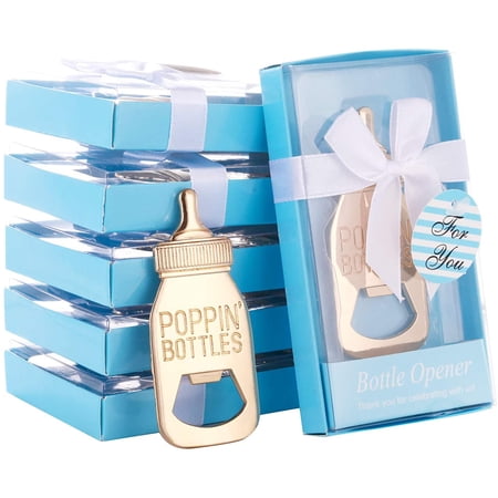 30 Pcs Baby Shower Party Favors – Baby Carriage Bottle Openers For Guests (Pink)
