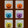 thumbnail image 2 of Cubo de dulces de colores, decoraciones de Halloween escalofriantes, cubos de dulces de calabaza portátiles con asas de amplia capacidad para truco o trato, 2 of 4