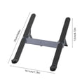 thumbnail image 4 of YYV Aluminum Foldable Laptop Stand Portable Height-Adjusting Tablet Notebook Riser with Ventilated Heat Dissipation Foldable Bracket for Gaming Work Travel Ergonomic Desk Mount, 4 of 7