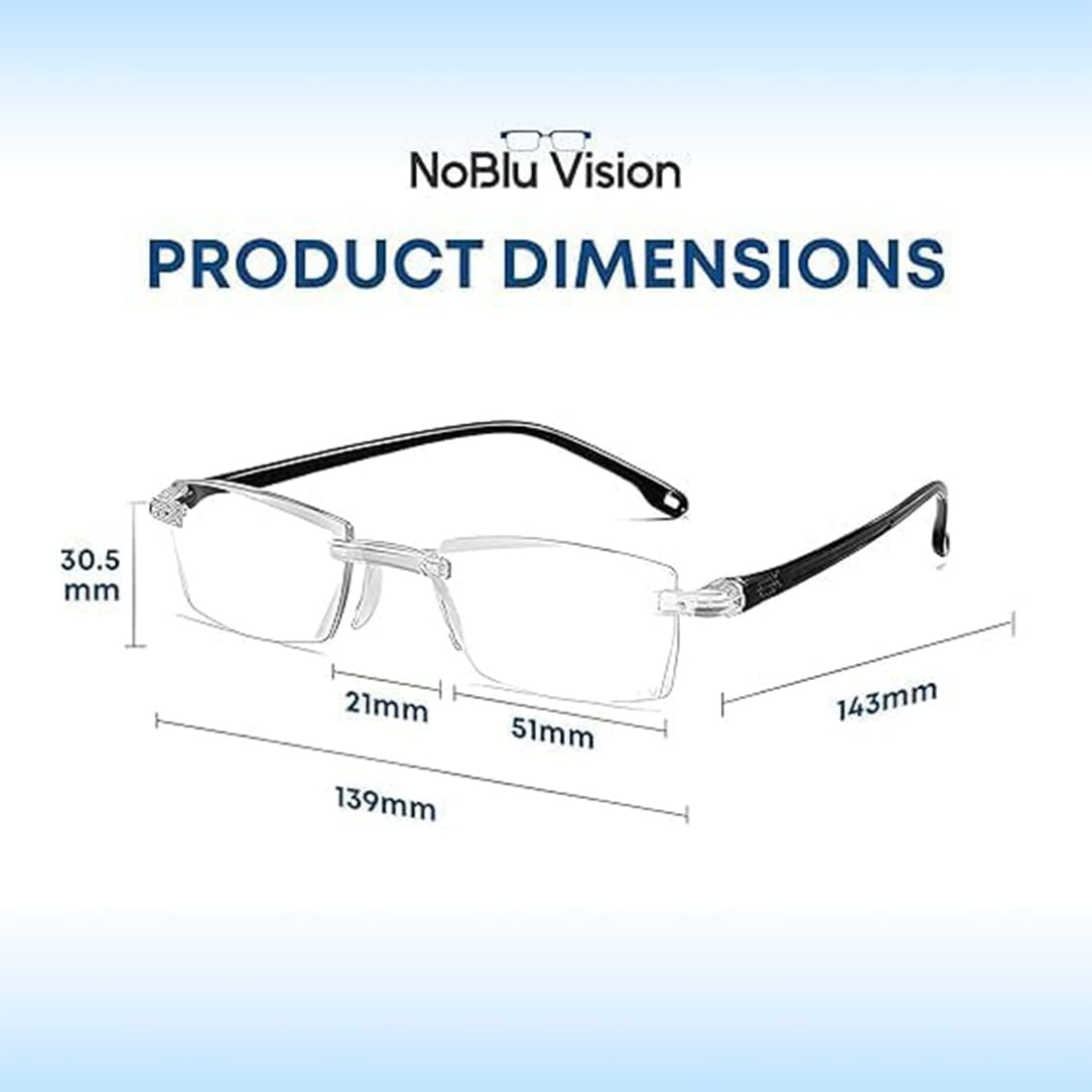 Clarity Blue Glasses Self Adjusting, Automatic Adjustment Blue Ease Optics Glasses, Anti-Glare Protection Eye Glass for Men/Women
