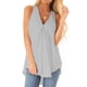 thumbnail image 2 of Camisa sin mangas de gasa para mujer, cuello en V, tela suelta de verano, gris, S Inevent AP002127-16, 2 of 3