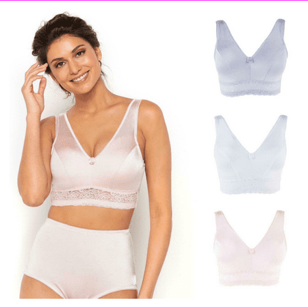 

Rhonda Shear 3-pack Pin Up Smooth Bra with Removable Pads in Pastel 2X (650168)