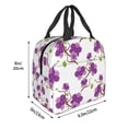 thumbnail image 3 of Fotbe Orchids Flowers Bolsa Térmica con Estampado y Forro de Aluminio Grueso Bolsa de Almuerzo con Bolsillo Frontal para Hombres y Mujeres, Ideal para Trabajo, Escuela, 3 of 8