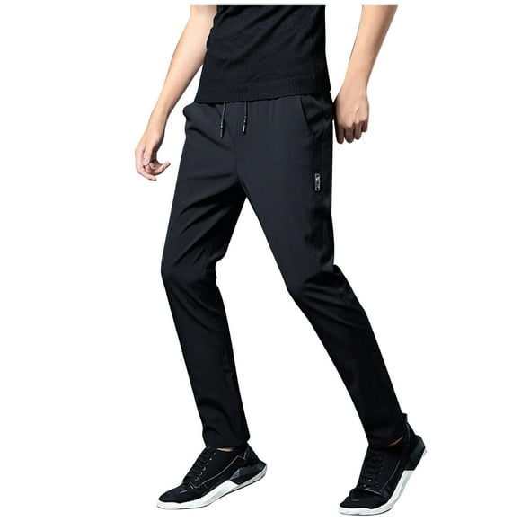 toraway Summer Cargo Pants for Men Baggy Men's Straight Slim Casual Simple Quick Drying Stretch Sweatpants XXL