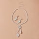 thumbnail image 4 of Fiudx Conjunto de Collar, Pulsera y Pendientes con Perlas y Diamantes para Mujer, Colgante y Accesorios, 4 of 7