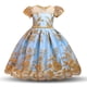 thumbnail image 4 of Vestido distintivo Vestido sin espalda Lazo Falda infantil Vestido de malla Vestido de niña, 4 of 6