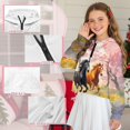 thumbnail image 6 of Xoenoiee Horse Cherry Blossom Print Girls' Sweatshirts Half Zip Up Pullover Crop Tops for Girls Long Sleeve Hoodie Sweater Cropped Sweatshirt, 5-6 Years, 6 of 7