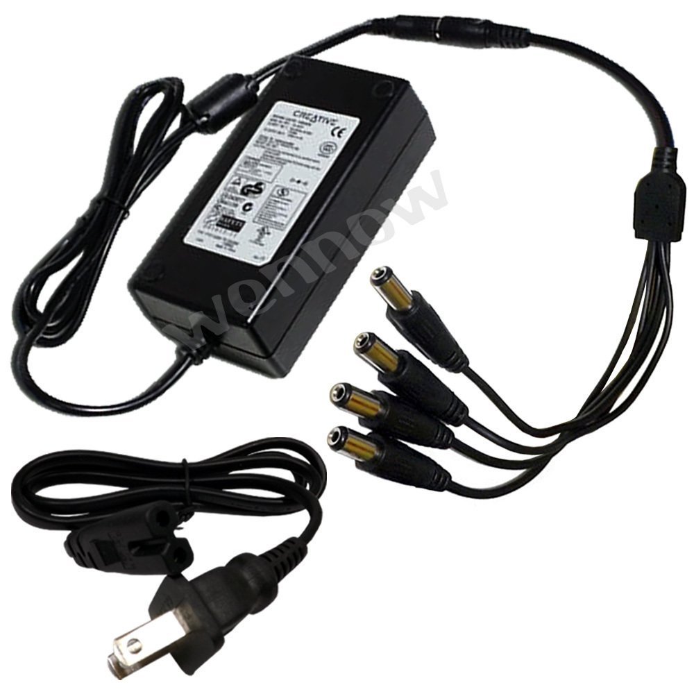 IR Security Cameras 4 Port 12V 5A DC Power Adapter for Qsee Zmodo