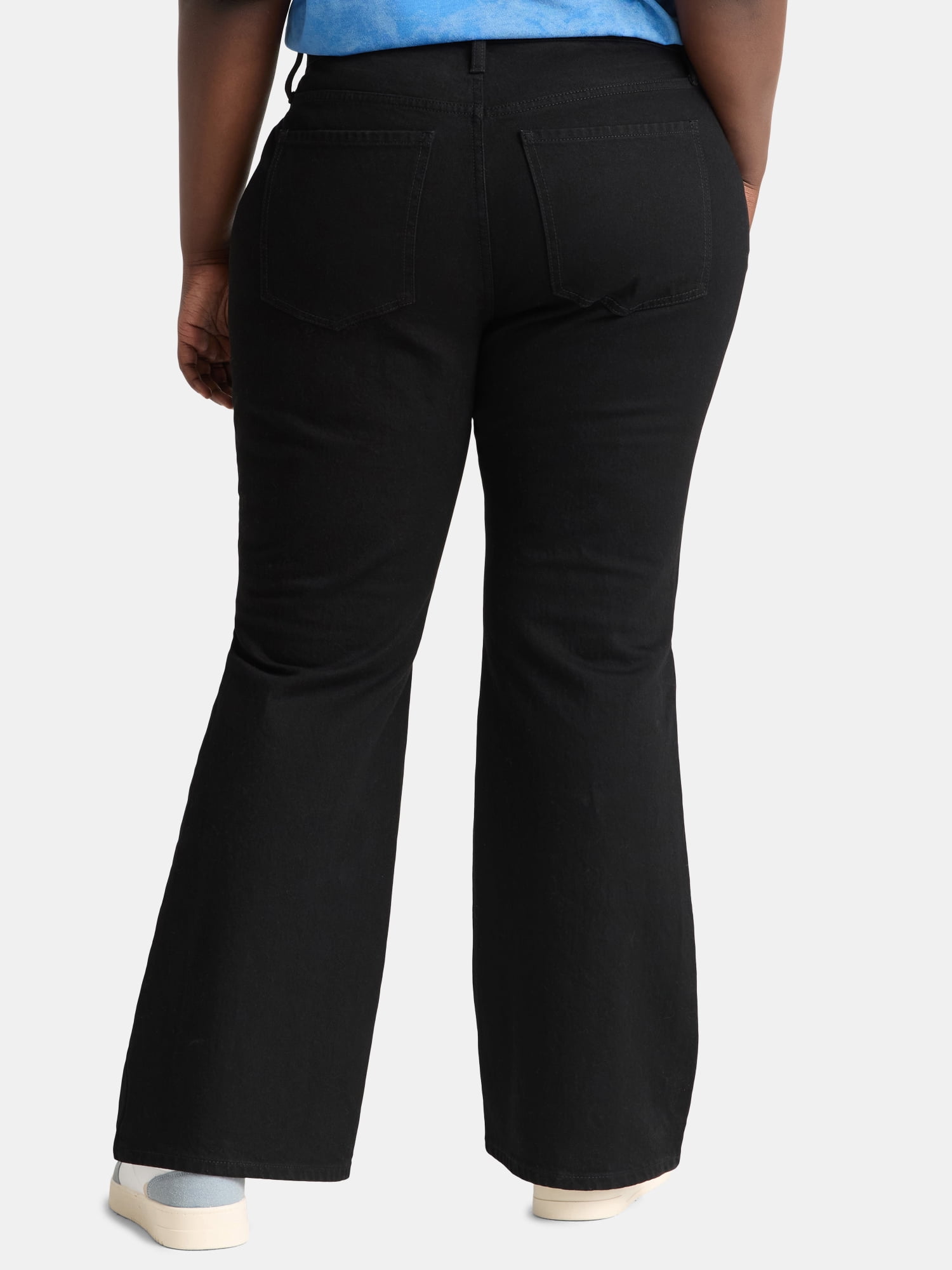 Terra & Sky Women's Plus Size High Rise Flare Jeans, 30" Inseam, Sizes 16W-28W