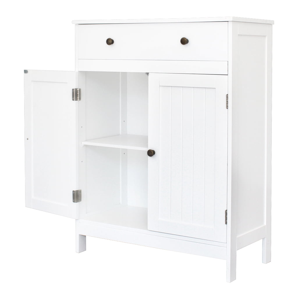 Freestand Cabinet with 2 Doors & 1 Drawer, White