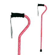Carex Offset Handle Walking Cane for All Occasions, Rose, 250 lb Weight Capacity