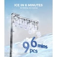 thumbnail image 2 of ecozy Maquina Para Hacer Hielo, Maquina de Hielo Portátil con Autolimpieza, 9 Cubitos de Hielo en 6 Minutos, 26 Libras en 24 Horas, Máquina de Hacer Hielo con Bolsas de Hielo, Asa, Pala y Cesta, Negro, 2 of 5