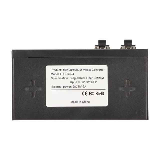 6 Ports SFP Fiber Switch, 10/100/1000M Self Adaptive RJ45 Ports, SFP RJ45 Transceiver, Plug and Play Ethernet Switch