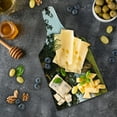 thumbnail image 5 of Nature Cutting Board, Majestic Oak Tree on Grass Estonia Northern Europe Rural in Summer Landscape, Tempered Glass Cutting and Serving Board, Wine Bottle Shape, Cocoa Fern Green, by Ambesonne, 5 of 5