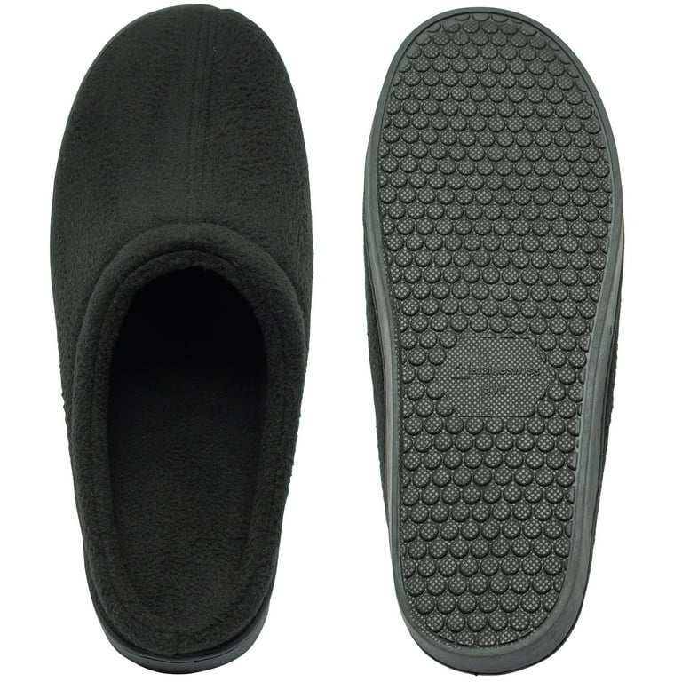 Alpine Swiss Peter Mens Memory Foam Wide Fleece Clog Slippers