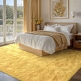 thumbnail image 2 of Alfombra Finrèc de color amarillo suave para dormitorio y sala de estar, 120 x 180 cm, 2 of 7
