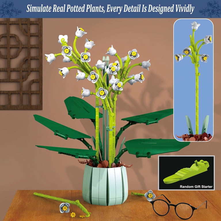 HI-REEKE Flower Building Block Set Lily of The Valley Bouquet