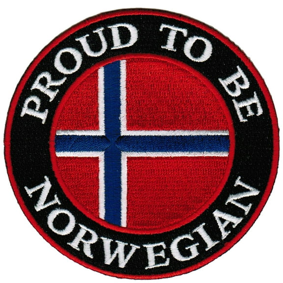 Proud To Be Norwegian Iron-On Embroidered Biker Patch