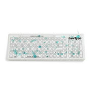 Wetkeys KBSTRC106SC-W Hygienic Clean-Swipe Rigid USB Keyboard, White