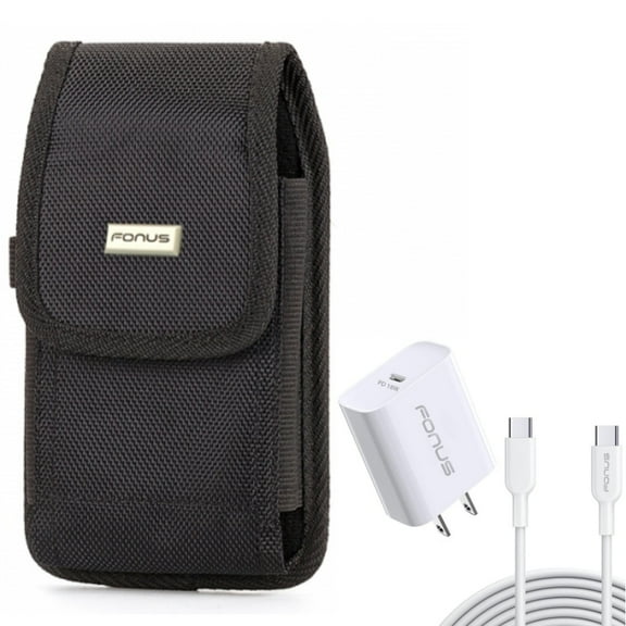 Case Belt Clip   18W PD Home Charger for Motorola One 5G Ace Phone - Swivel Holster Rugged Cover and Fast Type-C 10ft Long Cable Quick Power Combo for Motorola One 5G Ace (2021)